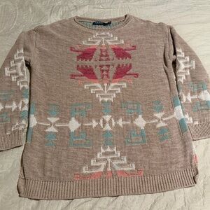 Ralph Lauren Beige Sweater with Pattern